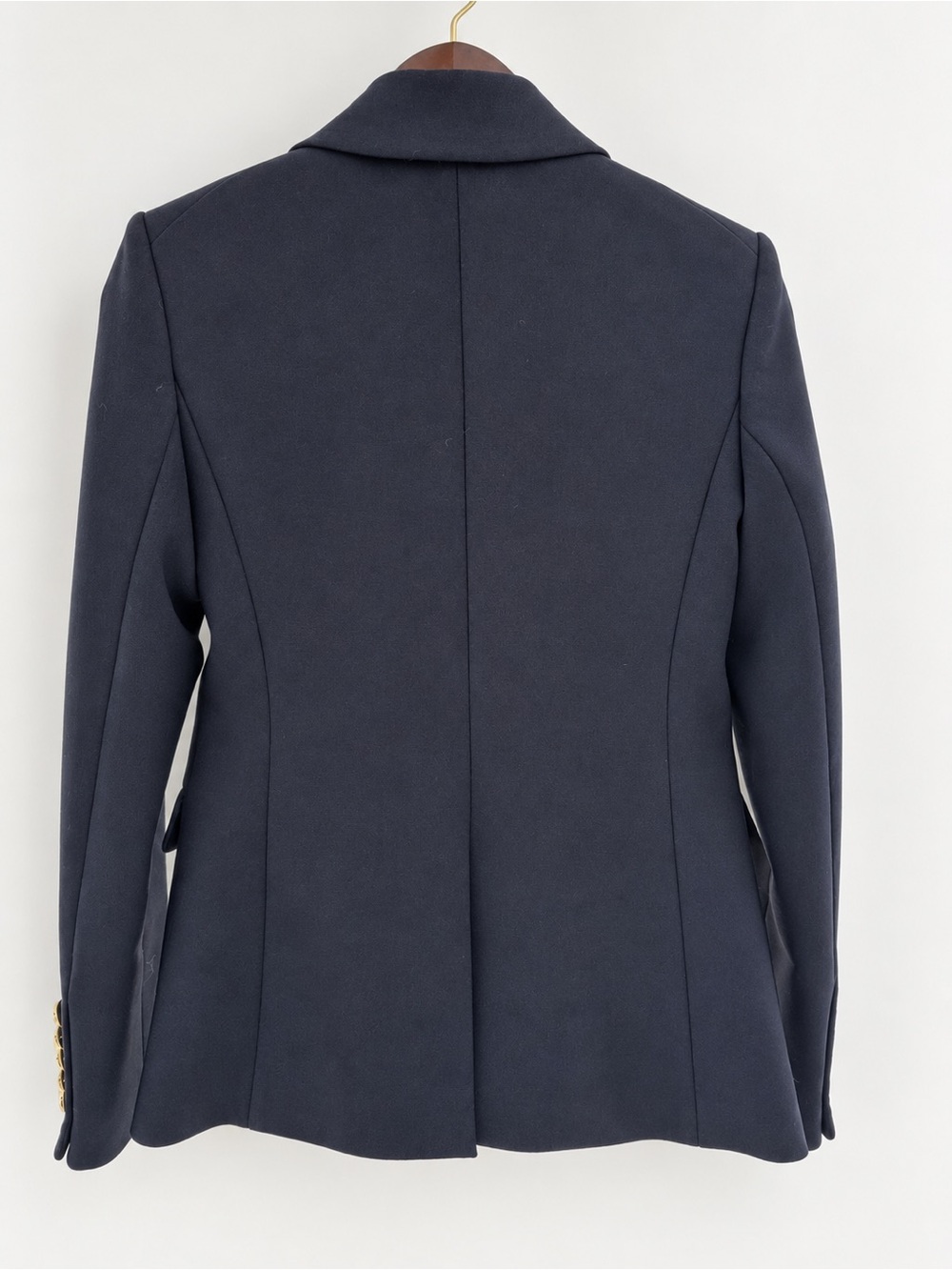 Veronica Beard Navy Double-Breasted Blazer with Gold Buttons - Picture 3 of 7